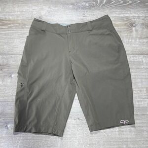 Outdoor‎ Research Shorts Womens 8 Olive Green Nylon Stretch Hiking Adventure
